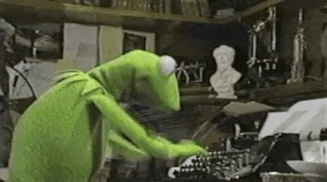 Meme "Kermit Rage Writing"