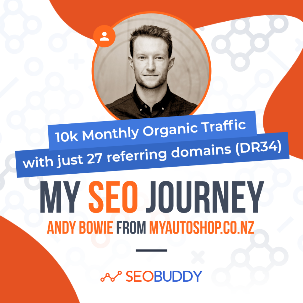 Andie Bowie from myautoshop.nz share his SEO journey