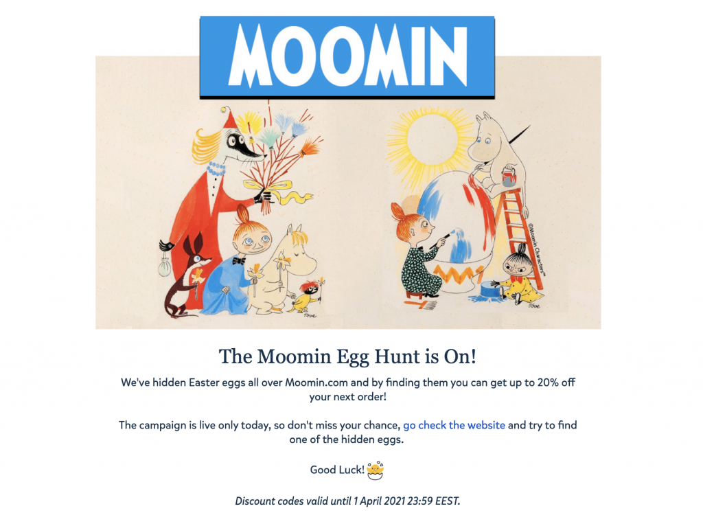 Moomin Newsletter Example