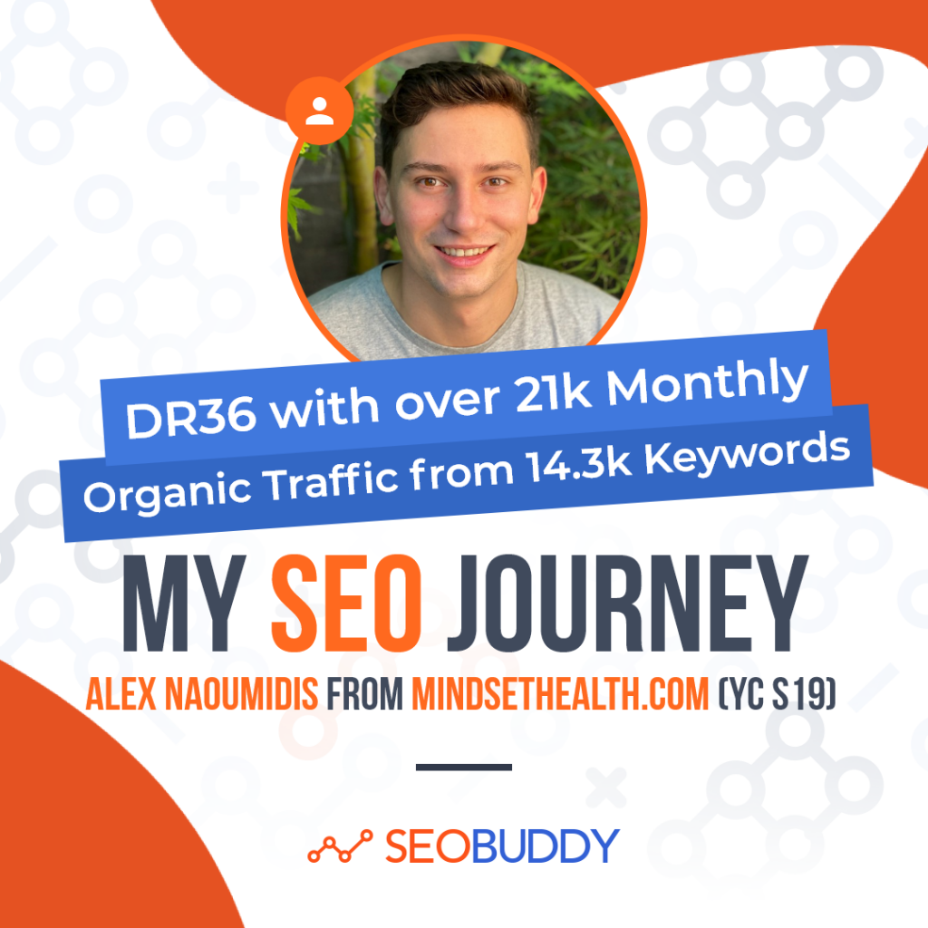 Alex Naoumidis from mindsethealth.com share his SEO journey