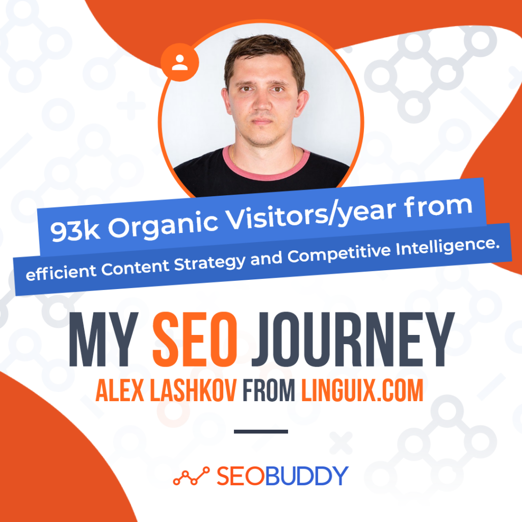 Alex Lashkov from linguix.com share his SEO journey