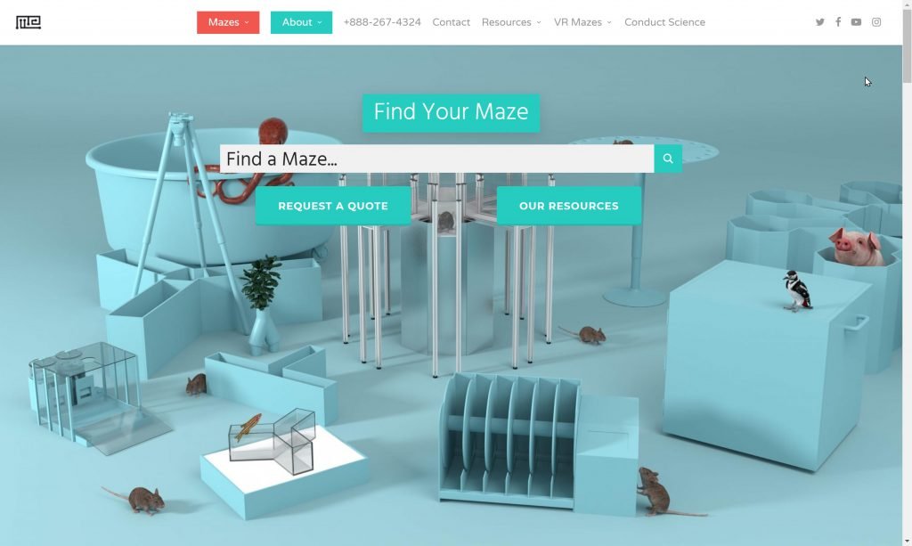 ConductScience - Animal Maze Landing Page