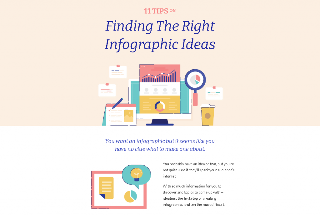 Blog Post about 11 Tips to find the right infographic ideas