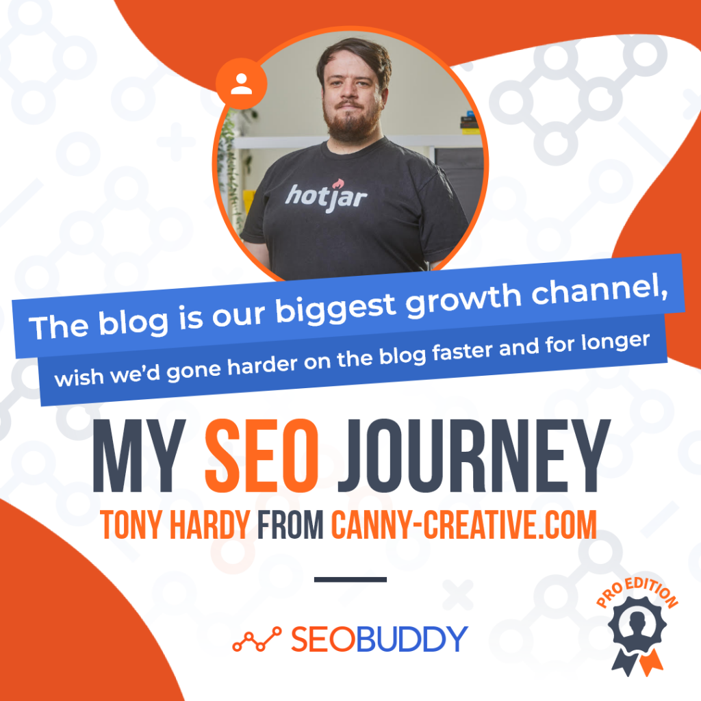 Tony Hardy from canny-creative.com share his SEO journey