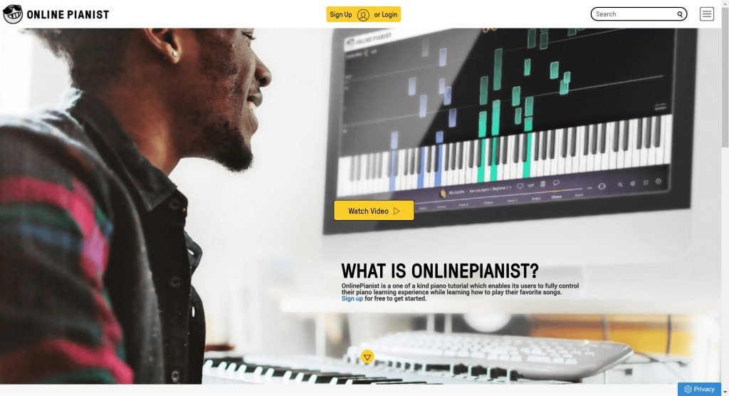 Homepage of OnlinePianist.com