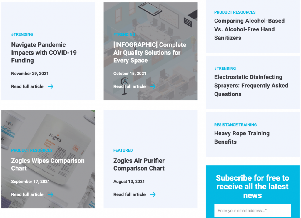 Zogics.com Content Hub