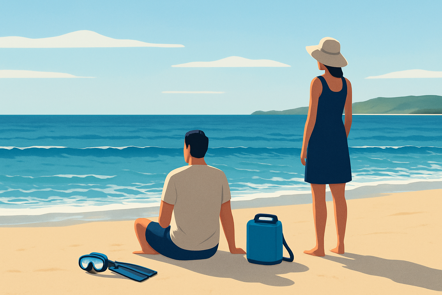 Travelers stay on shore when Maui water is rough and no turtle is visible